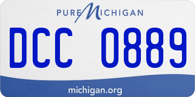MI license plate DCC0889