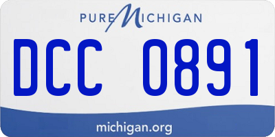 MI license plate DCC0891