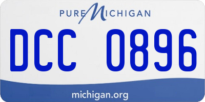 MI license plate DCC0896