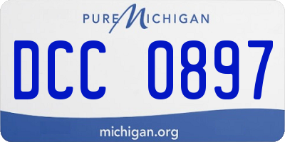 MI license plate DCC0897
