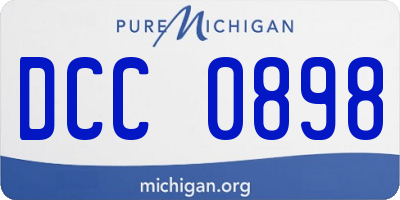 MI license plate DCC0898