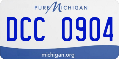 MI license plate DCC0904