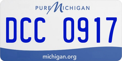 MI license plate DCC0917