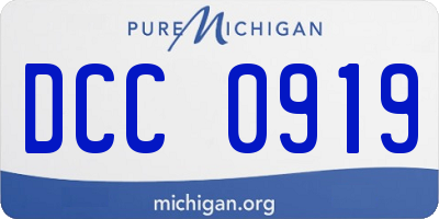 MI license plate DCC0919