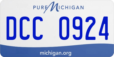 MI license plate DCC0924