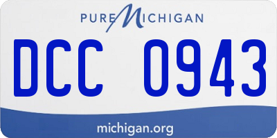 MI license plate DCC0943