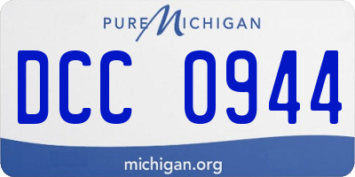 MI license plate DCC0944