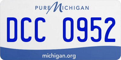 MI license plate DCC0952
