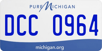 MI license plate DCC0964