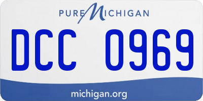 MI license plate DCC0969