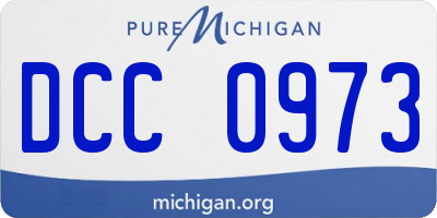 MI license plate DCC0973