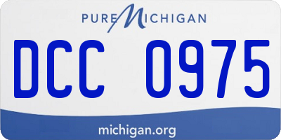 MI license plate DCC0975