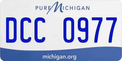 MI license plate DCC0977