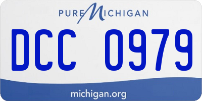 MI license plate DCC0979