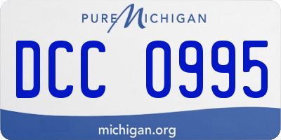 MI license plate DCC0995
