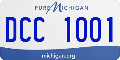 MI license plate DCC1001