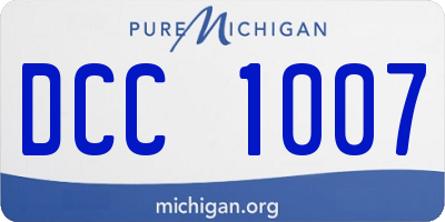 MI license plate DCC1007