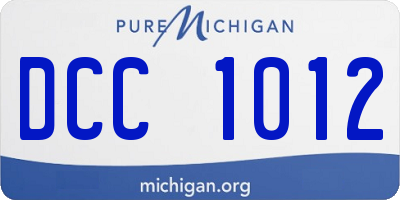 MI license plate DCC1012