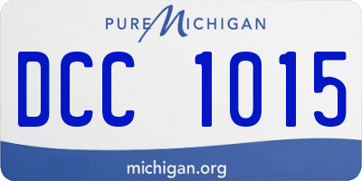 MI license plate DCC1015