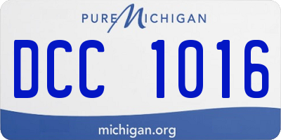 MI license plate DCC1016