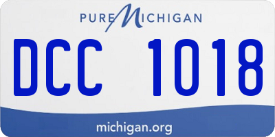 MI license plate DCC1018