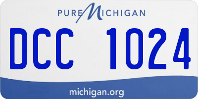 MI license plate DCC1024