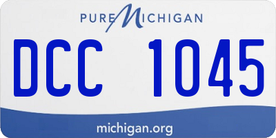 MI license plate DCC1045