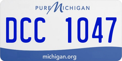 MI license plate DCC1047