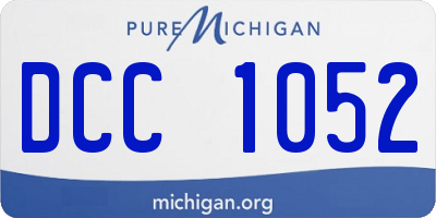 MI license plate DCC1052
