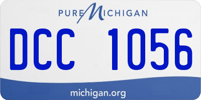 MI license plate DCC1056