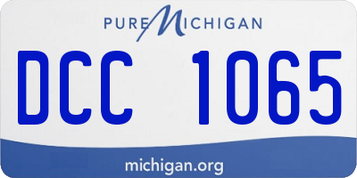 MI license plate DCC1065