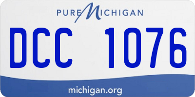 MI license plate DCC1076