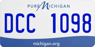 MI license plate DCC1098