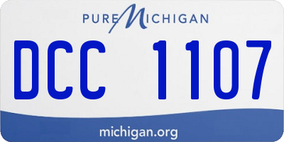 MI license plate DCC1107