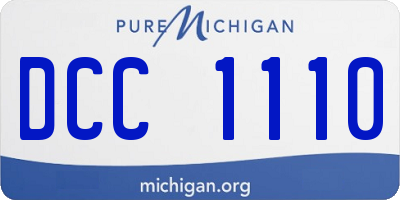 MI license plate DCC1110