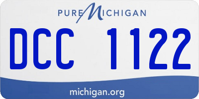 MI license plate DCC1122