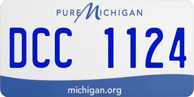 MI license plate DCC1124