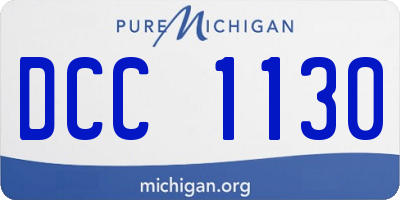 MI license plate DCC1130