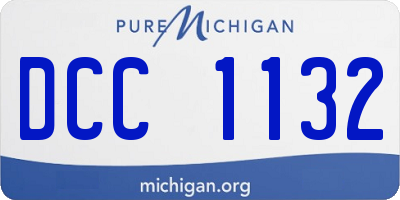 MI license plate DCC1132
