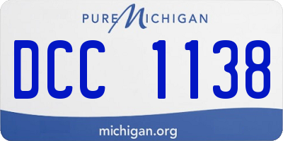 MI license plate DCC1138