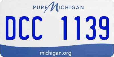 MI license plate DCC1139