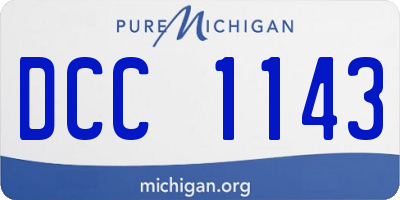 MI license plate DCC1143