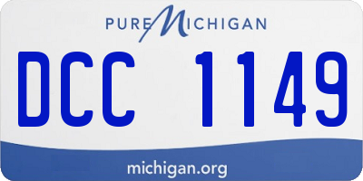 MI license plate DCC1149