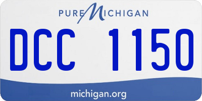 MI license plate DCC1150