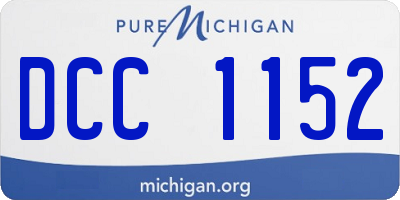 MI license plate DCC1152