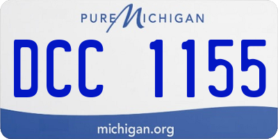 MI license plate DCC1155