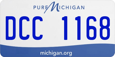 MI license plate DCC1168