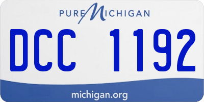 MI license plate DCC1192