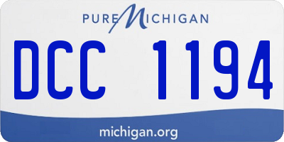 MI license plate DCC1194