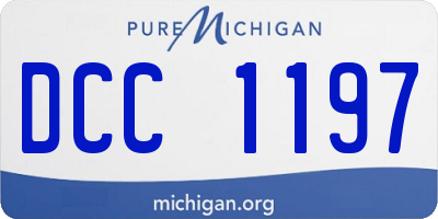 MI license plate DCC1197